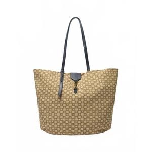 NEW INOUI EDITIONS women's canvas shopping bag in cannage natural